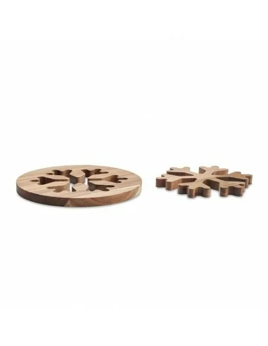 Acacia wooden pot holders set SCAGLIA | CX1538