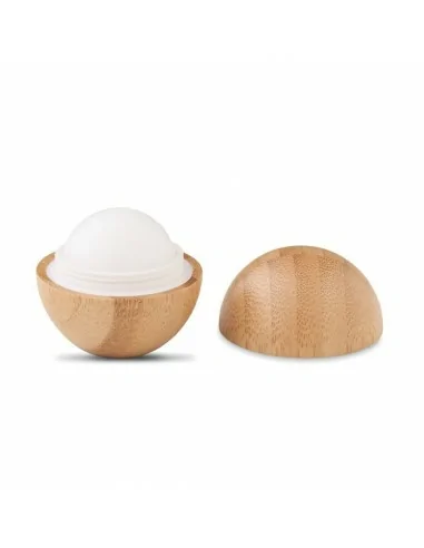 Lip balm in round bamboo case SOFT LUX | MO6753