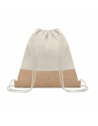 Drawstring bag w/ jute details INDIA | MO9516