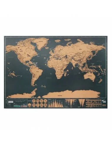 Scratch world map 42x30cm BEEN THERE | MO9736