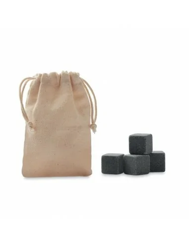 4 stone ice cubes in  pouch ROCKS | MO9943