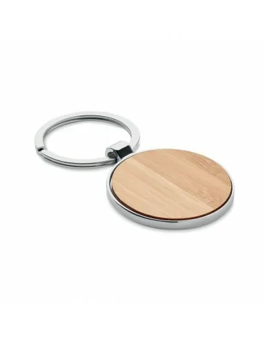 Round key ring metal bamboo BALLARAT | MO9948