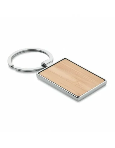 Rectangular key ring bamboo BENDIGO | MO9961