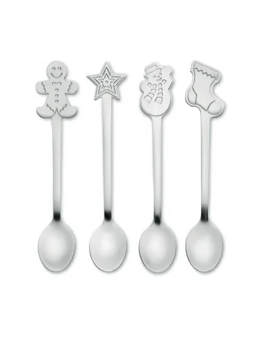 Set  4 cucharas de té navideñas CHIP SET | CX1533