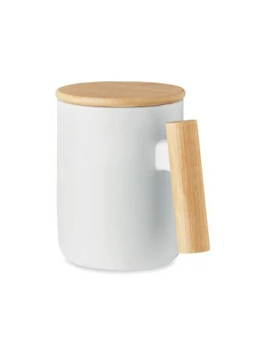 Porcelain mug with lid 380 ml MAJEST | MO6781