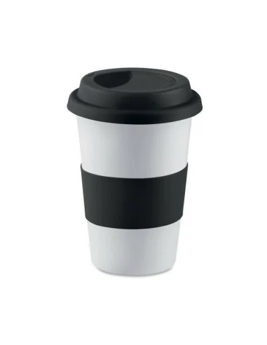 Ceramic mug w/ lid and sleeve TRIBECA | MO7683