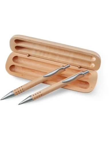 Pen gift set in wooden box DEMOIN