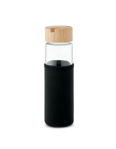 Glass bottle bamboo lid 600ml TINAROO