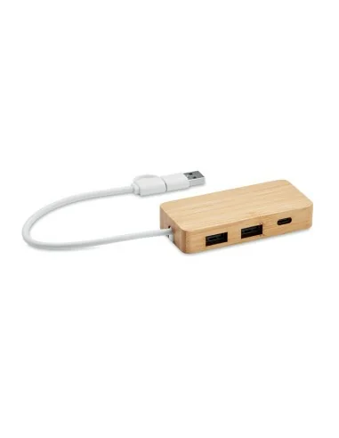 Bamboo USB 3 ports hub HUBBAM