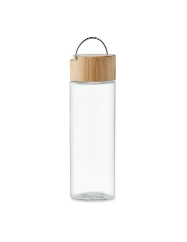 Glass bottle 500ml, bamboo lid AMELAND