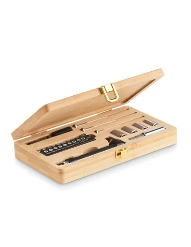 21 pcs tool set in bamboo case GALLAWAY