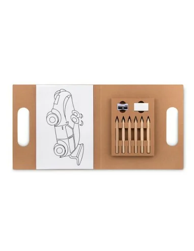 Colouring set with 6 pencils FOLDER2 GO