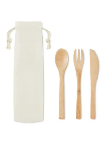 Bamboo cutlery set SETBOO