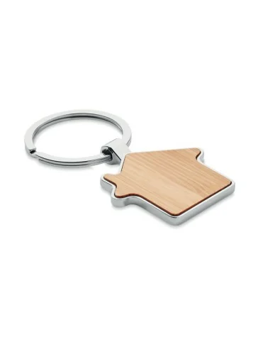 House key ring metal bamboo BURNIE