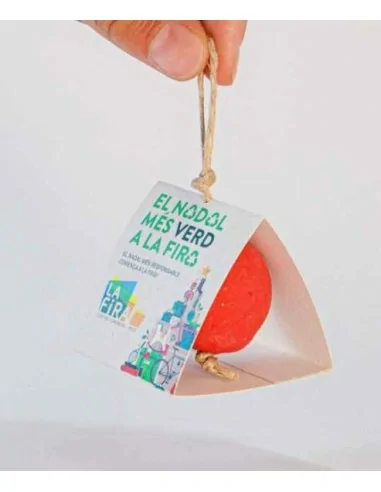 Bola de navidad plantable en papel de alga personalizado con tu logo